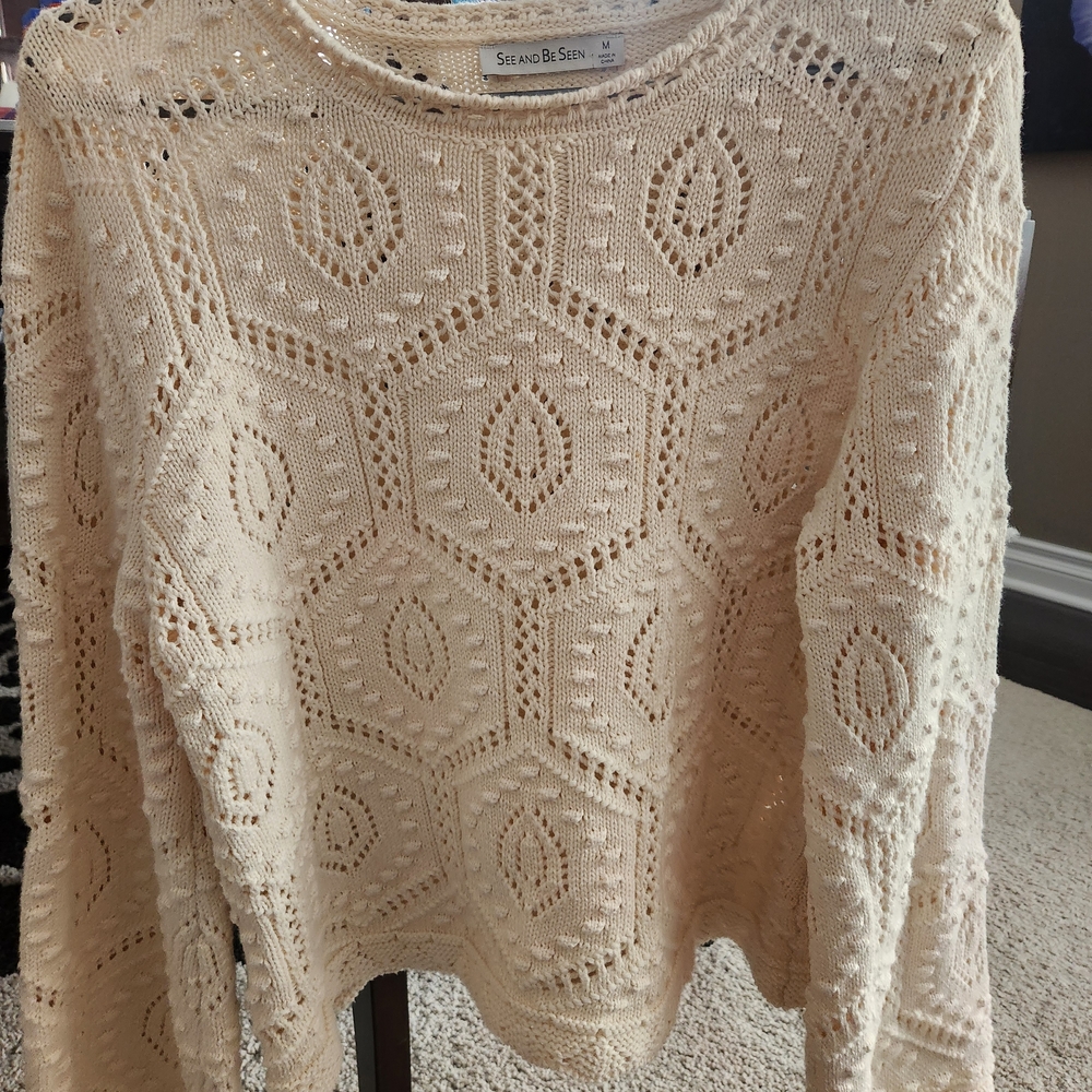 Selena B. Skin Women's Cream Sweater